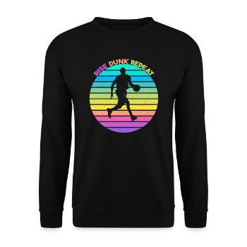 Basketball, Sports, Rétro, Cadeau, Athlète - Sweat-shirt Unisexe - noir - Devant - Alina (178cm) & Michal (187cm)