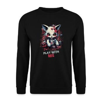 Style chat d’Halloween - effrayant pour votre garde-robe - Sweat-shirt Unisexe - noir - Devant - Alina (178cm) & Michal (187cm)
