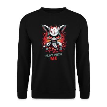 Halloween Cat Design - La Nuit des sorcières - Sweat-shirt Unisexe - noir - Devant - Alina (178cm) & Michal (187cm)