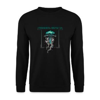 Abyssal Beauty Jellyfish - Unisex Sweatshirt - black - Front - Alina (178cm) & Michal (187cm)