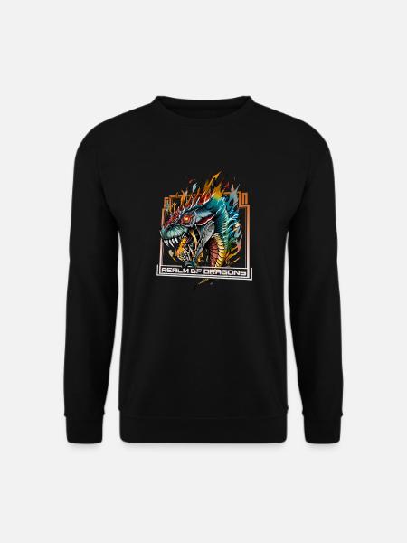 Royaume des dragons: Dragon féroce - Sweat-shirt Unisexe - noir