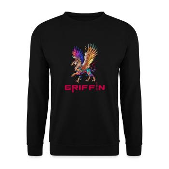 Majestic Griffin - Guardian of the Skies - Unisex Sweatshirt - black - Front - Alina (178cm) & Michal (187cm)