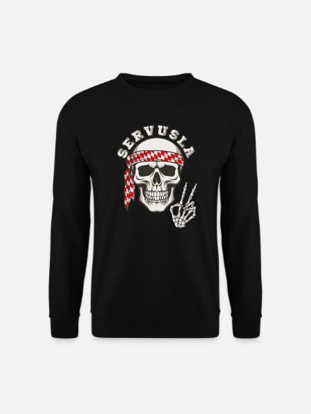 Fränkischer Totenkopf Servusla - Unisex Pullover - Schwarz