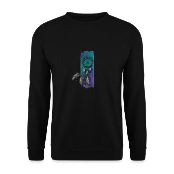Whimsical Reverie: Pastel Dreamcatcher - Unisex Sweatshirt - black - Front - Alina (178cm) & Michal (187cm)