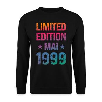 Limited Edition 25th Birthday Party Vintage 1999 - Unisex Sweatshirt - black - Front - Alina (178cm) & Michal (187cm)