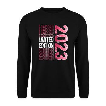 Limited Edition Since 2023 Birthday Vintage 2023 - Unisex Sweatshirt - black - Front - Alina (178cm) & Michal (187cm)