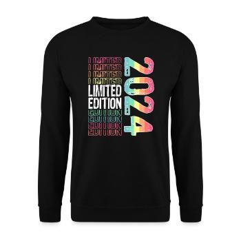 Edition limitée depuis 2024 Anniversaire Millésime 2024 - Sweat-shirt Unisexe - noir - Devant - Alina (178cm) & Michal (187cm)