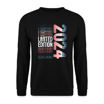Edition limitée depuis 2024 Anniversaire Millésime 2024 - Sweat-shirt Unisexe - noir - Devant - Alina (178cm) & Michal (187cm)