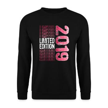 Limited Edition seit 2019 Geburtstag Vintage 2019 - Unisex Pullover - Schwarz - Vorne - Alina (178cm) & Michal (187cm)