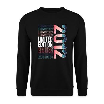 Limited Edition seit 2012 Geburtstag Vintage 2012 - Unisex Pullover - Schwarz - Vorne - Alina (178cm) & Michal (187cm)