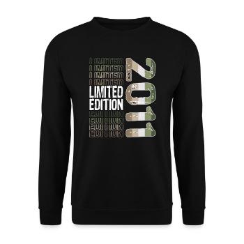 Limited Edition seit 2011 Geburtstag Vintage 2011 - Unisex Pullover - Schwarz - Vorne - Alina (178cm) & Michal (187cm)