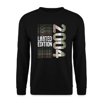 Edition limitée depuis 2004 Anniversaire Millésime 2004 - Sweat-shirt Unisexe - noir - Devant - Alina (178cm) & Michal (187cm)