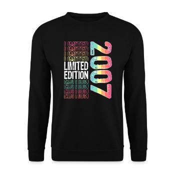Limited Edition Since 2007 Birthday Vintage 2007 - Unisex Sweatshirt - black - Front - Alina (178cm) & Michal (187cm)