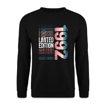 Limited Edition Since 1992 Birthday Vintage 1992 - Unisex Sweatshirt - black - Front - Alina (178cm) & Michal (187cm)
