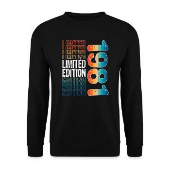 Edition limitée depuis 1981 Anniversaire Millésime 1981 - Sweat-shirt Unisexe - noir - Devant - Alina (178cm) & Michal (187cm)