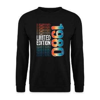 Edition limitée depuis 1980 Anniversaire Millésime 1980 - Sweat-shirt Unisexe - noir - Devant - Alina (178cm) & Michal (187cm)