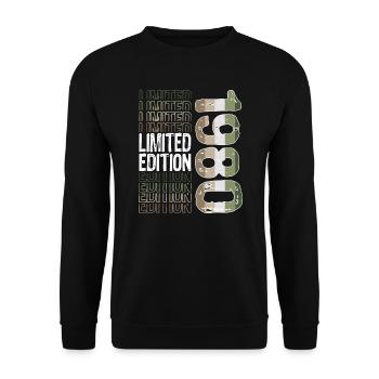 Edition limitée depuis 1980 Anniversaire Millésime 1980 - Sweat-shirt Unisexe - noir - Devant - Alina (178cm) & Michal (187cm)