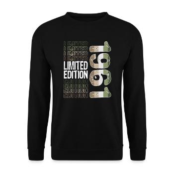 Edition limitée depuis 1961 Anniversaire Millésime 1961 - Sweat-shirt Unisexe - noir - Devant - Alina (178cm) & Michal (187cm)