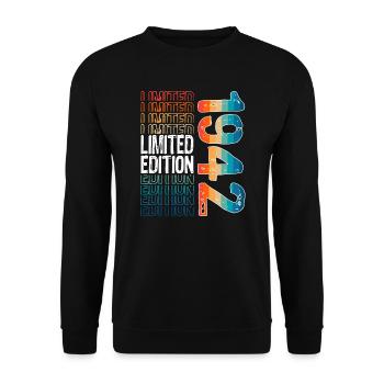 Limited Edition seit 1942 Geburtstag Vintage 1942 - Unisex Pullover - Schwarz - Vorne - Alina (178cm) & Michal (187cm)