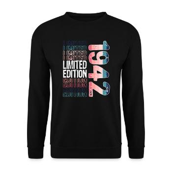 Limited Edition seit 1942 Geburtstag Vintage 1942 - Unisex Pullover - Schwarz - Vorne - Alina (178cm) & Michal (187cm)