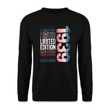 Edition limitée depuis 1939 Anniversaire Millésime 1939 - Sweat-shirt Unisexe - noir - Devant - Alina (178cm) & Michal (187cm)