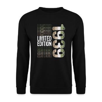 Edition limitée depuis 1939 Anniversaire Millésime 1939 - Sweat-shirt Unisexe - noir - Devant - Alina (178cm) & Michal (187cm)