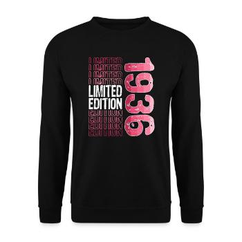Edition limitée depuis 1936 Anniversaire Millésime 1936 - Sweat-shirt Unisexe - noir - Devant - Alina (178cm) & Michal (187cm)