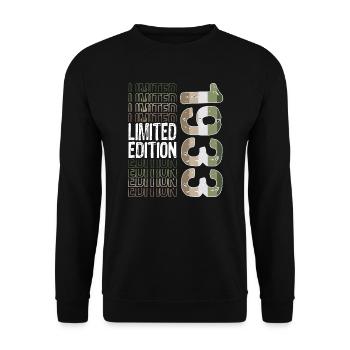 Edition limitée depuis 1933 Anniversaire Millésime 1933 - Sweat-shirt Unisexe - noir - Devant - Alina (178cm) & Michal (187cm)