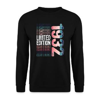 Edition limitée depuis 1932 Anniversaire Millésime 1932 - Sweat-shirt Unisexe - noir - Devant - Alina (178cm) & Michal (187cm)
