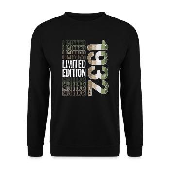 Edition limitée depuis 1932 Anniversaire Millésime 1932 - Sweat-shirt Unisexe - noir - Devant - Alina (178cm) & Michal (187cm)