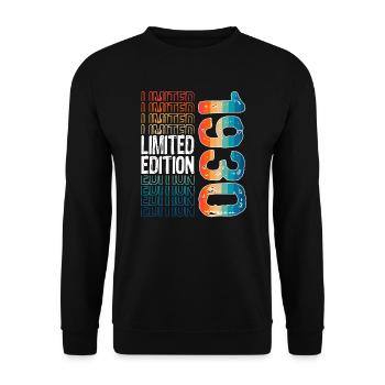 Édition limitée depuis 1930 anniversaire Vintage des années 1930 - Sweat-shirt Unisexe - noir - Devant - Alina (178cm) & Michal (187cm)