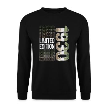 Édition limitée depuis 1930 anniversaire Vintage des années 1930 - Sweat-shirt Unisexe - noir - Devant - Alina (178cm) & Michal (187cm)