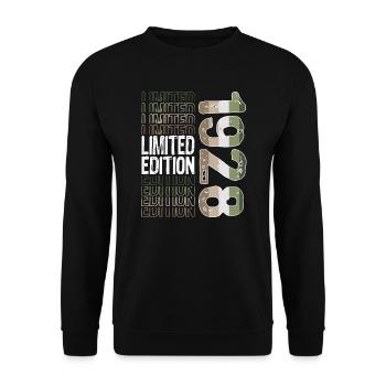 Edition limitée depuis 1928 Anniversaire Millésime 1928 - Sweat-shirt Unisexe - noir - Devant - Alina (178cm) & Michal (187cm)