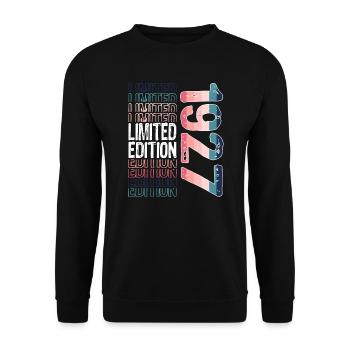 Edition limitée depuis 1927 Anniversaire Millésime 1927 - Sweat-shirt Unisexe - noir - Devant - Alina (178cm) & Michal (187cm)