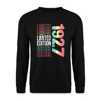 Edition limitée depuis 1927 Anniversaire Millésime 1927 - Sweat-shirt Unisexe - noir - Devant - Alina (178cm) & Michal (187cm)