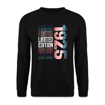 Limited Edition seit 1925 Geburtstag Vintage 1925 - Unisex Pullover - Schwarz - Vorne - Alina (178cm) & Michal (187cm)