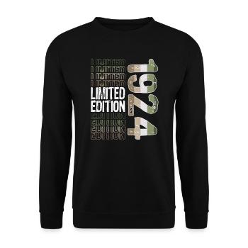 Edition limitée depuis 1924 Anniversaire Millésime 1924 - Sweat-shirt Unisexe - noir - Devant - Alina (178cm) & Michal (187cm)