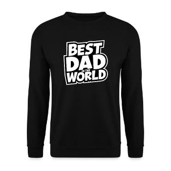 Bester Papa für immer zum Vatertag od. Geburtstag - Unisex Pullover - Schwarz - Vorne - Alina (178cm) & Michal (187cm)