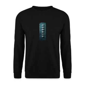 Subtle Ambitions: Humble Hustle - Unisex Sweatshirt - black - Front - Alina (178cm) & Michal (187cm)