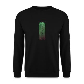 Flinkes Raubtier: Raptor - Unisex Pullover - Schwarz - Vorne - Alina (178cm) & Michal (187cm)