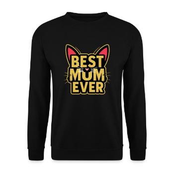Best Mom Forever - Chat à motif de fête des mères - Sweat-shirt Unisexe - noir - Devant - Alina (178cm) & Michal (187cm)