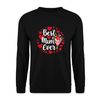 Best Mom Forever - Cadeau de fête des mères - Sweat-shirt Unisexe - noir - Devant - Alina (178cm) & Michal (187cm)