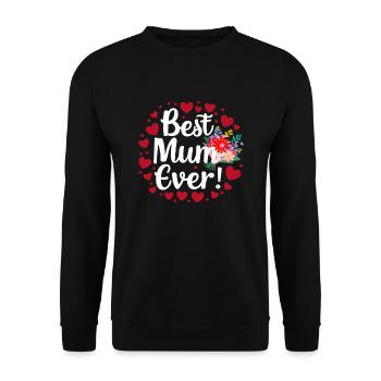 Best Mom Forever - Cadeau de fête des mères - Sweat-shirt Unisexe - noir - Devant - Alina (178cm) & Michal (187cm)