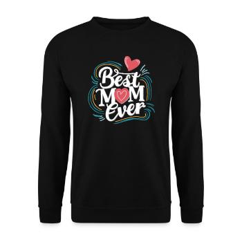 Best Mom Forever - Cadeau de fête des mères - Sweat-shirt Unisexe - noir - Devant - Alina (178cm) & Michal (187cm)