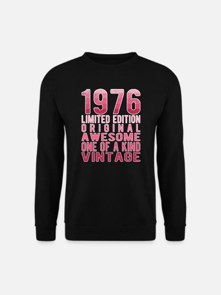 Limited Edition seit 1976 Geburtstag Vintage 1976 - Unisex Pullover - Schwarz