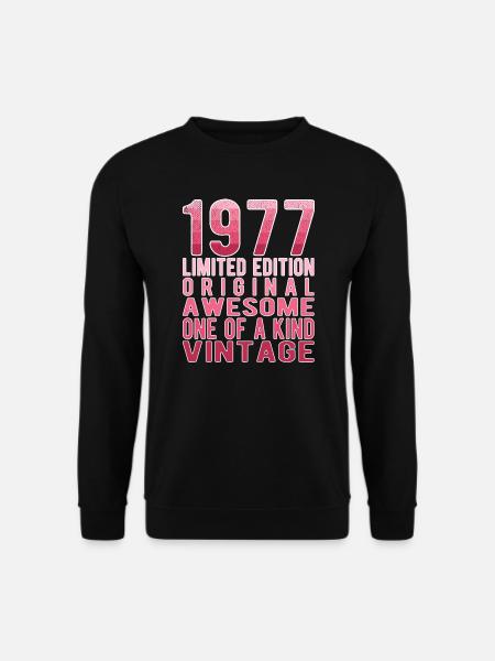 Limited Edition seit 1977 Geburtstag Vintage 1977 - Unisex Pullover - Schwarz