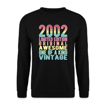 Limited Edition Since 2002 Birthday Vintage 2002 - Unisex Sweatshirt - black - Front - Alina (178cm) & Michal (187cm)