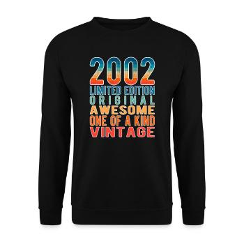 Limited Edition Since 2002 Birthday Vintage 2002 - Unisex Sweatshirt - black - Front - Alina (178cm) & Michal (187cm)