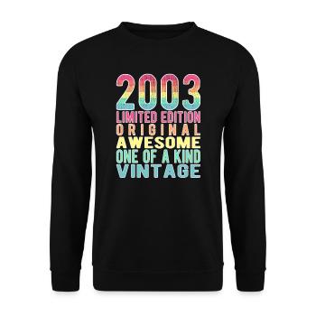 Limited Edition Since 2003 Birthday Vintage 2003 - Unisex Sweatshirt - black - Front - Alina (178cm) & Michal (187cm)