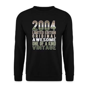 Edition limitée depuis 2004 Anniversaire Millésime 2004 - Sweat-shirt Unisexe - noir - Devant - Alina (178cm) & Michal (187cm)
